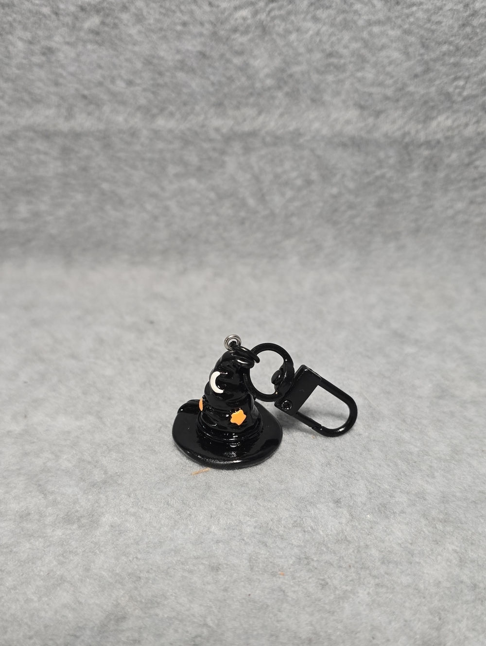 Mini Black Witch Hat Keychain Charm - Women Accessories